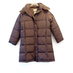 L.L. Bean Women’s Down Puffer Coat Brown Medium